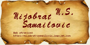 Mijobrat Samailović vizit kartica
